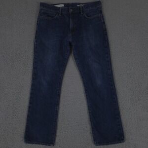 Gap 1969 Jeans Mens 34x30 Blue Straight Mid Rise Dark Wash Denim Cotton Preppy